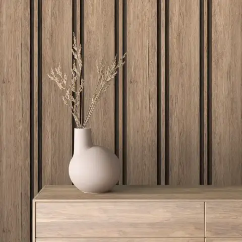 Özel Tasarım Çıtalı Ahşap duvar kağıdı, EDK-CITALIAHSAP-006