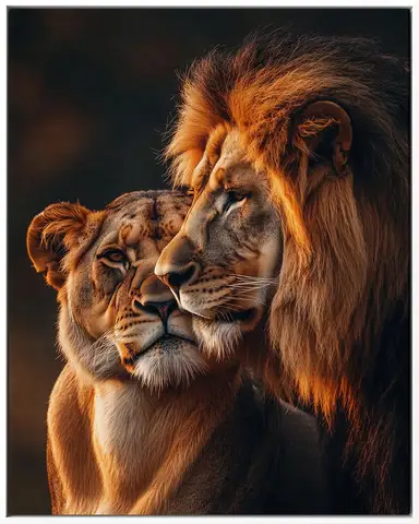 Özel Tasarım Aslan duvar kağıdı, EDK-TABLO-ASLAN-056