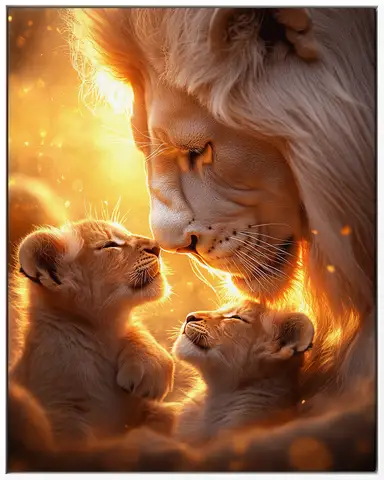 Özel Tasarım Aslan duvar kağıdı, EDK-TABLO-ASLAN-059