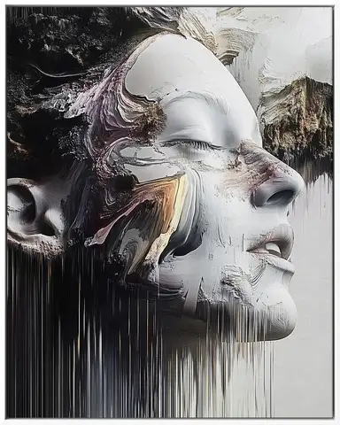 Özel Tasarım Sanatsal Portre duvar kağıdı, EDK-TABLO-SANATSALPORTRE-054